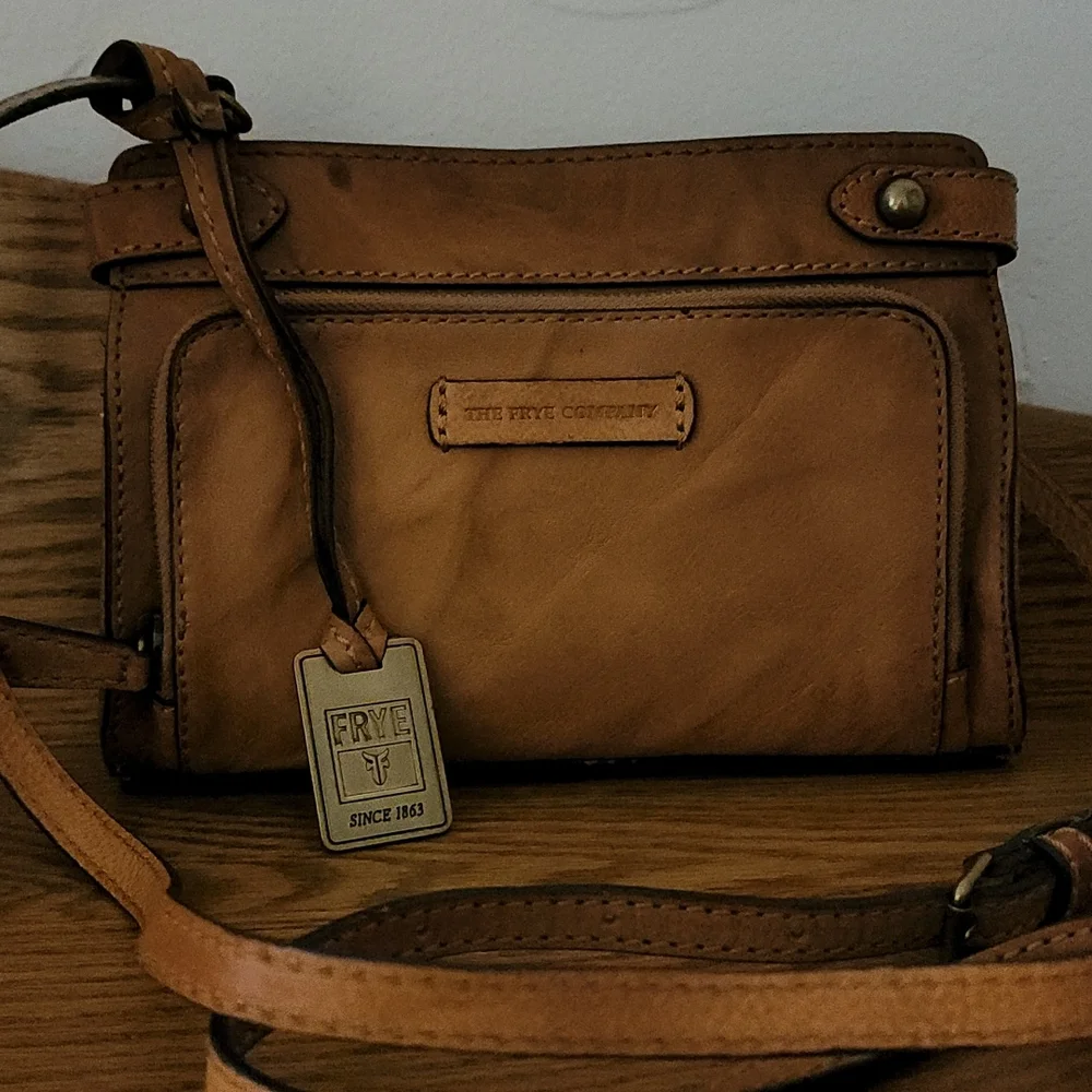 Frye Tan Leather Crossbody Bag - Picture 2 of 14